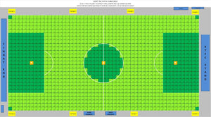 £10.00 premium pitch fund penalty area,  center circle, corner flag area